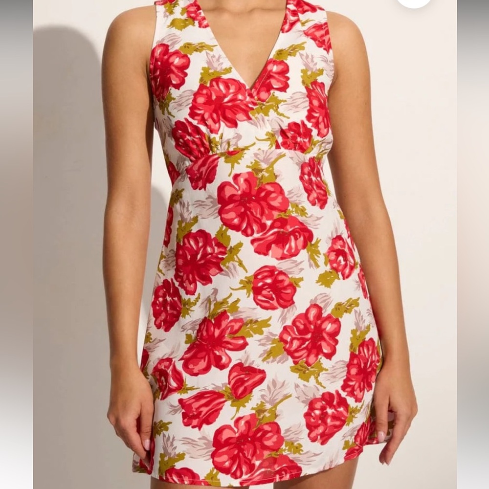 FAITHFULL THE BRAND - PENNE MINI DRESS (ISADORA FLORAL RED)